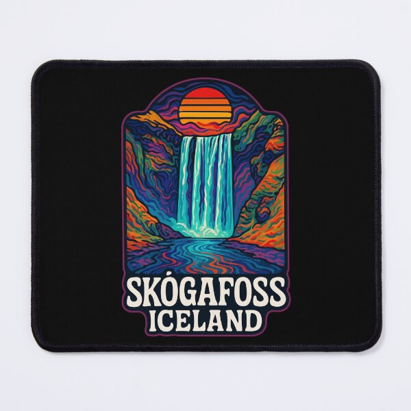 Item preview, Skogafoss Iceland Waterfall Trippy Art designed and sold by TomFrontierArt.