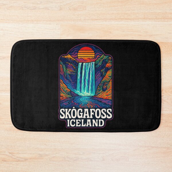 Item preview, Skogafoss Iceland Waterfall Trippy Art designed and sold by TomFrontierArt.