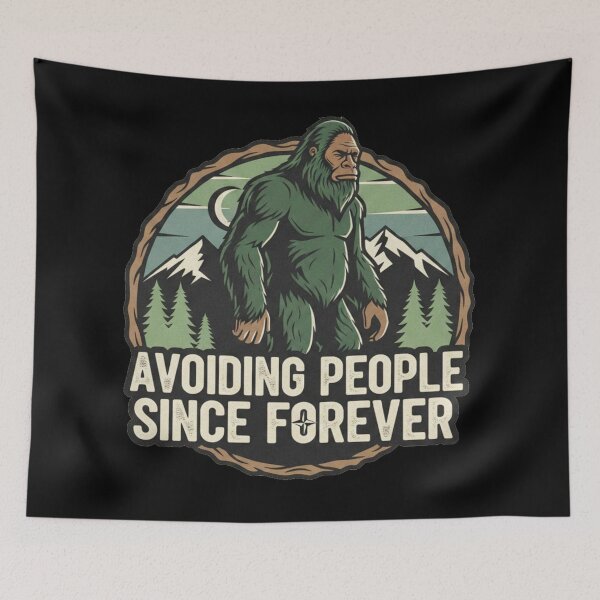 Item preview, Avoiding People Since Forever — Humorous Sasquatch Mountain Design designed and sold by unthinkabletees.