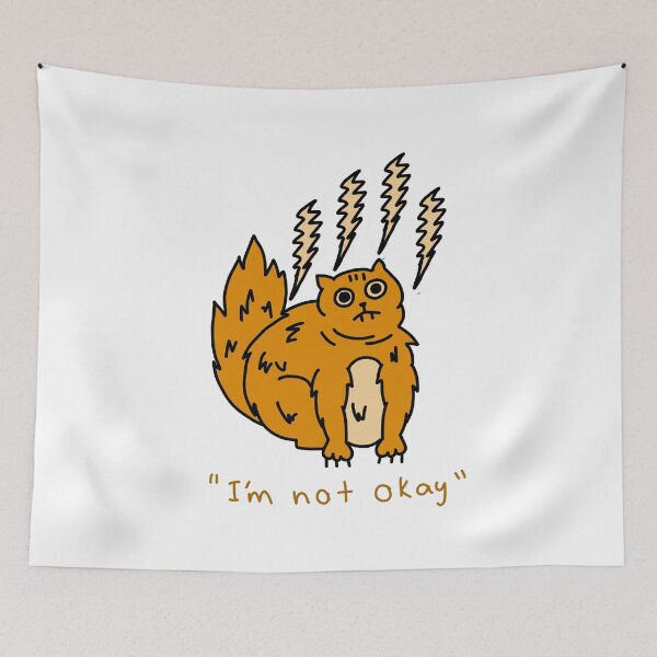 Item preview, I’m Not Okay Cat Illustration designed and sold by Baby-Care.