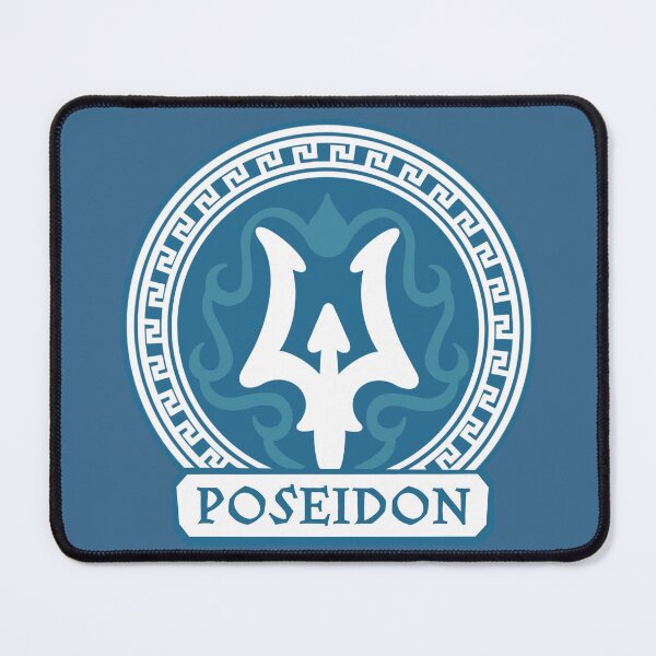 Artikelvorschau, Percy Jackson „Poseidon“ Hüttenschild (Blauer Hintergrund) entworfen und verkauft von jamierachelz.