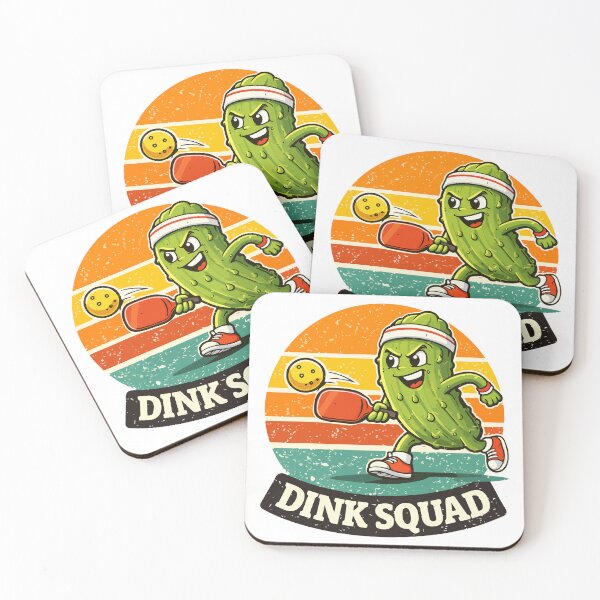 Item preview, Dink Squad Pickleball – Funny Pickle Character Retro Sunset designed and sold by JoyverseStudio.