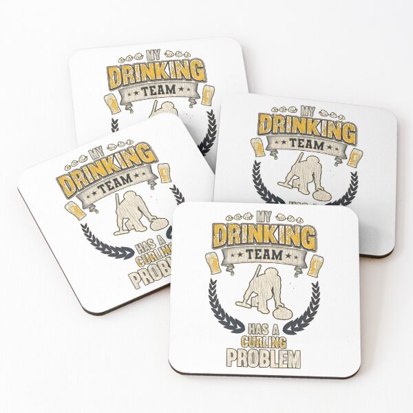 Item preview, My Drinking Team Has A Curling Problem Funny Winter Sports designed and sold by AbcDigs Studio.