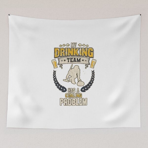 Item preview, My Drinking Team Has A Curling Problem Funny Winter Sports designed and sold by AbcDigs Studio.