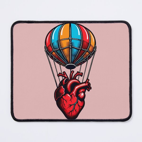 Item preview, Flying Heart - Anatomical Hot Air Balloon Design designed and sold by DrawDrip.