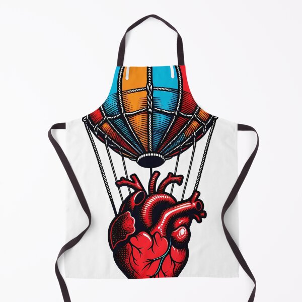 Item preview, Flying Heart - Anatomical Hot Air Balloon Design designed and sold by DrawDrip.