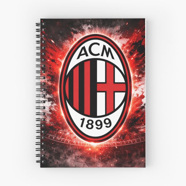Item preview, AC Milan Inspired Fiery Crest – Red & Black Football Fan Art designed and sold by RAVisuals.