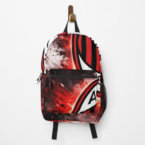 Item preview, AC Milan Inspired Fiery Crest – Red & Black Football Fan Art designed and sold by RAVisuals.