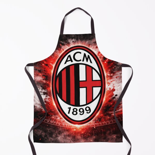 Item preview, AC Milan Inspired Fiery Crest – Red & Black Football Fan Art designed and sold by RAVisuals.