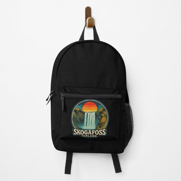 Item preview, Skogafoss Iceland Waterfall Retro Trippy Art designed and sold by TomFrontierArt.