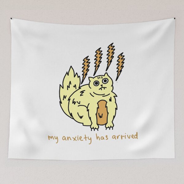 Item preview, My Anxiety Has Arrived Cat Illustration designed and sold by Baby-Care.