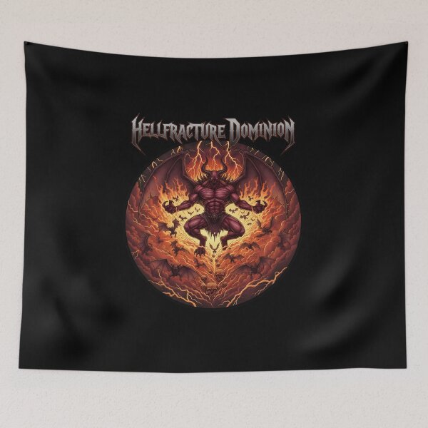 Item preview, Death Metal Shirt - Mighty Winged Demon Over Hellfire and Skulls designed and sold by NickPositron.