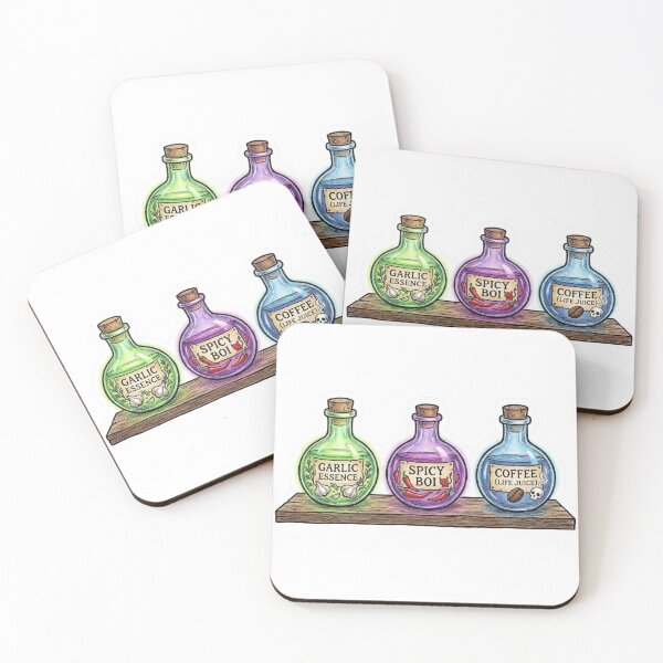 Item preview, RPG Potions (Garlic, Spicy, Coffee) designed and sold by Daniben2003.