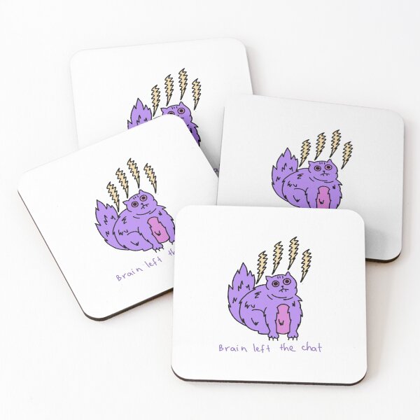 Item preview, Brain Left the Chat Cat Illustration designed and sold by Baby-Care.