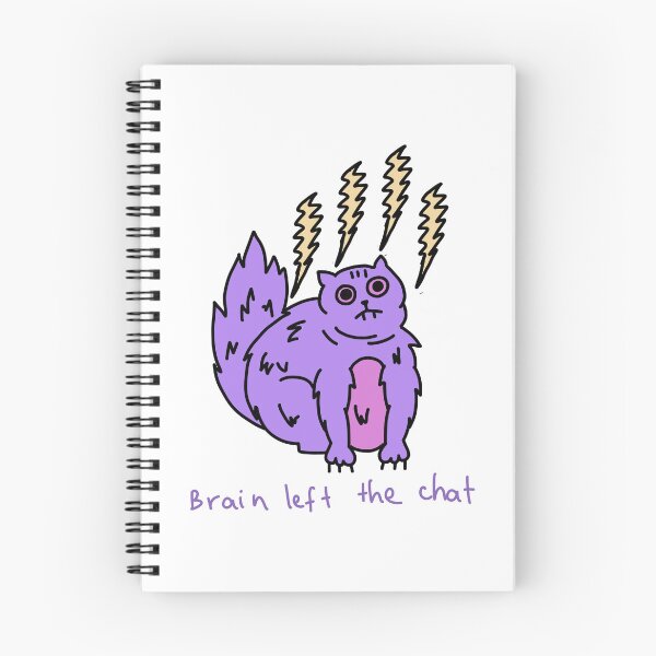 Item preview, Brain Left the Chat Cat Illustration designed and sold by Baby-Care.