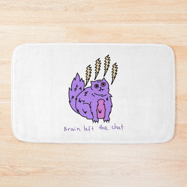 Item preview, Brain Left the Chat Cat Illustration designed and sold by Baby-Care.