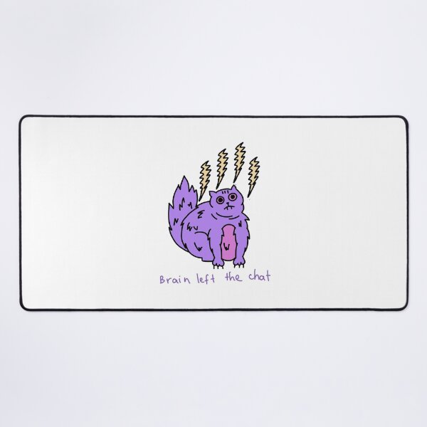Item preview, Brain Left the Chat Cat Illustration designed and sold by Baby-Care.