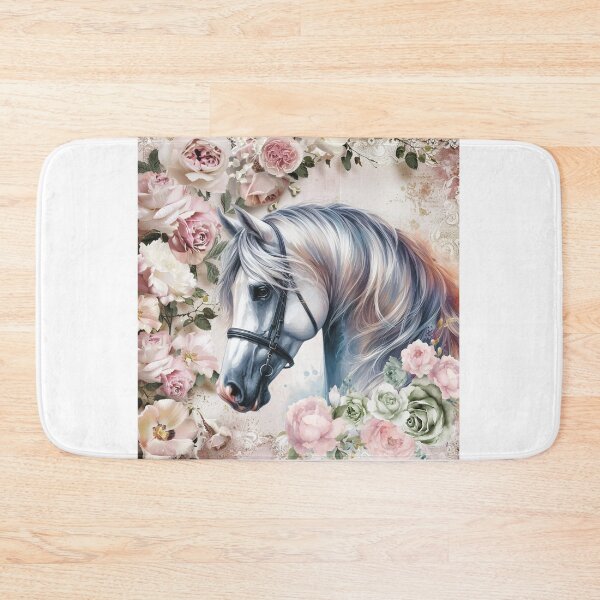 Item preview, White horse in flowers. designed and sold by MagelliShop.
