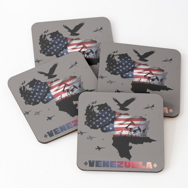 Item preview, American Eagle Over Venezuela Oil Fields - Patriotic Silhouette Art designed and sold by TitanRN.