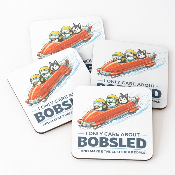 Item preview, Cute Bobsled Animals Funny Winter Quote designed and sold by AnnDesignStudio.