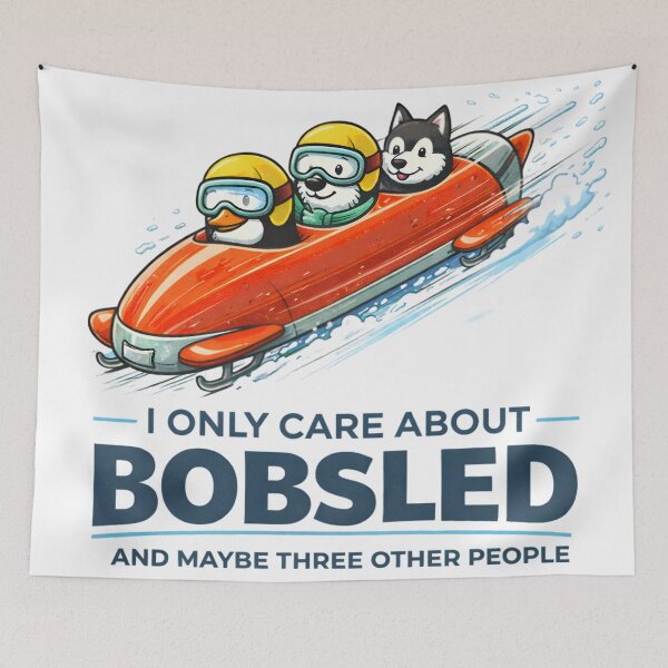 Item preview, Cute Bobsled Animals Funny Winter Quote designed and sold by AnnDesignStudio.