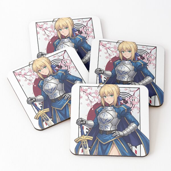 Item preview, Blue Holy Knight Girl - Golden Sword Fantasy Anime Art designed and sold by MugenAnime.