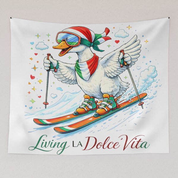Item preview, Italian Ski Duck Living La Dolce Vita designed and sold by AnnDesignStudio.