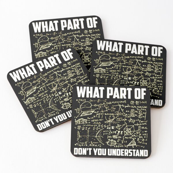Item preview, What Part Of Don't You Understand Math Equation Pun designed and sold by AbcDigs Studio.