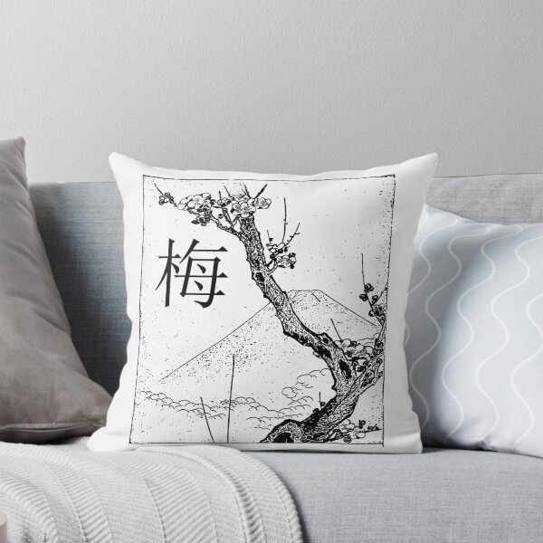 Artikelvorschau, Berg und blühender Ume-Baum: Ume Kanji entworfen und verkauft von BReinbold.