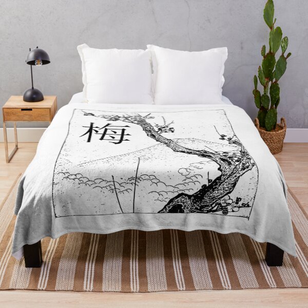 Item preview, Mountain and Blossoming Ume Tree: Ume Kanji designed and sold by BReinbold.