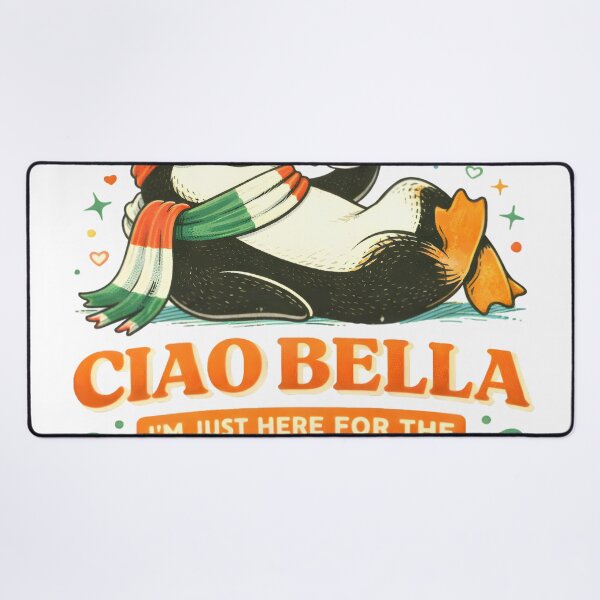 Item preview, Ciao Bella Penguin Italian Chill Vibes designed and sold by AnnDesignStudio.