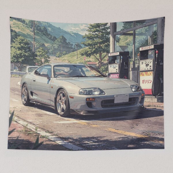 Item preview, Supra MK4 JDM Mountain Road Retro Anime designed and sold by RCStoreUy.