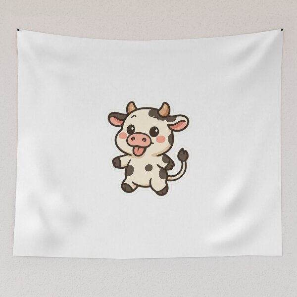 Item preview, Cozy Silly Cow Sticker designed and sold by StickMint.