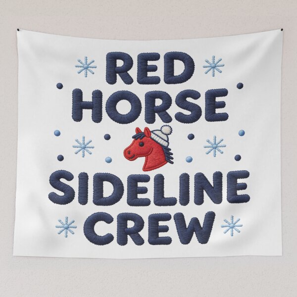 Item preview, Red Horse Sideline Crew Winter Spirit designed and sold by AnnDesignStudio.