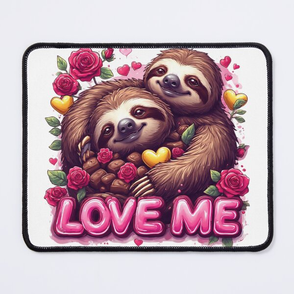 Item preview, Sweet Sloth Couple Romantic Digital Illustration designed and sold by newvisionart191.