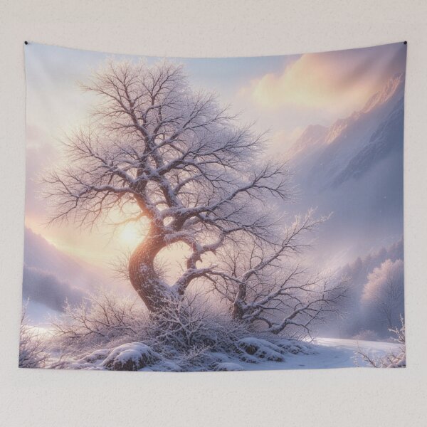 Item preview, Whispering Winter Tree – Magical Snowy Morning by NegarTv Designs designed and sold by NegarTv Designs.