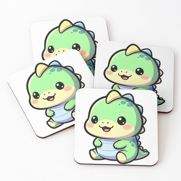 Item preview, Cute Kawaii Green Dinosaur Chibi designed and sold by DarezSc.