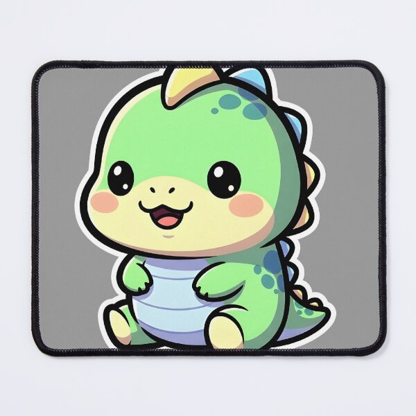Item preview, Cute Kawaii Green Dinosaur Chibi designed and sold by DarezSc.