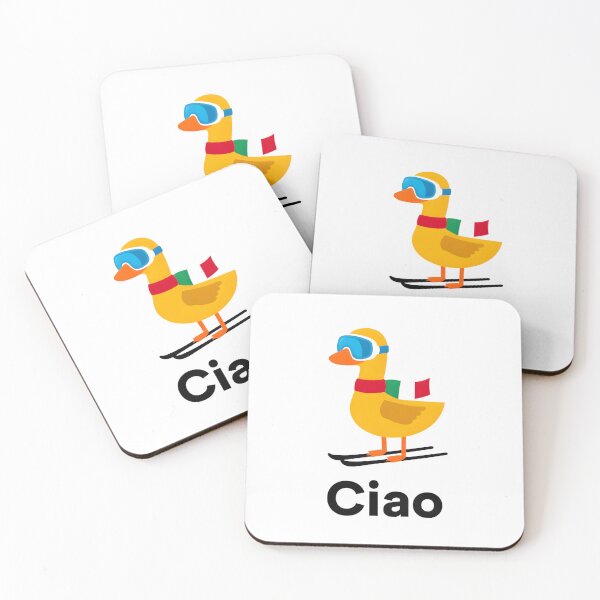 Item preview, Ciao Italian Ski Duck Minimalist Art designed and sold by AnnDesignStudio.