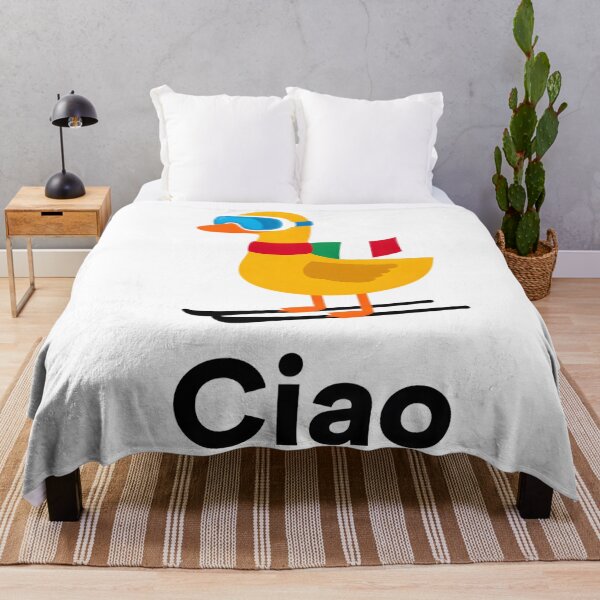 Item preview, Ciao Italian Ski Duck Minimalist Art designed and sold by AnnDesignStudio.