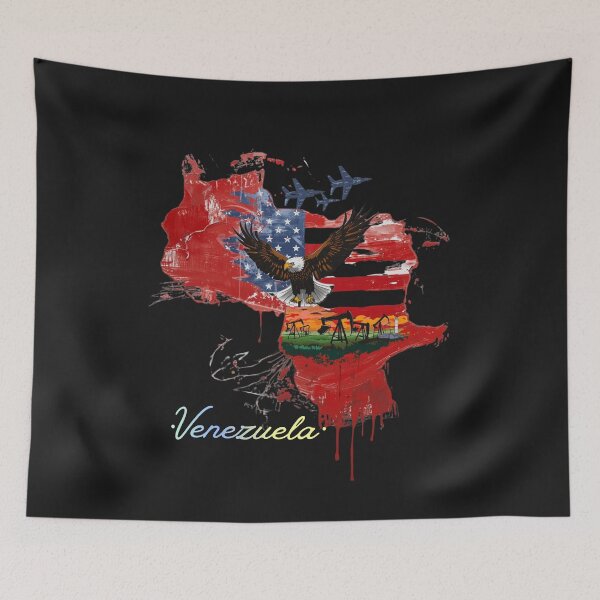 Item preview, American Eagle Over Venezuela - Patriotic Oil Liberation designed and sold by TitanRN.