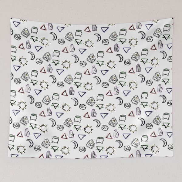 Item preview, Linework Witchy witchcraft spells elements pattern designed and sold by Mariecobiz.