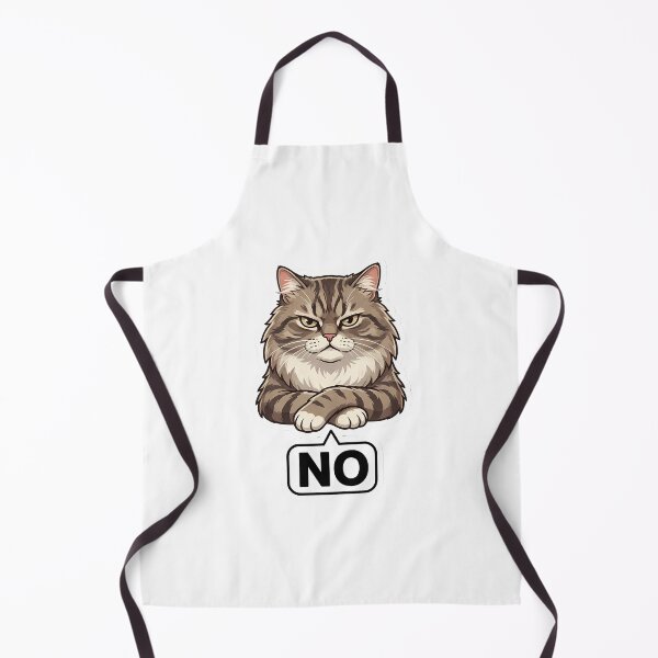 Item preview, Grumpy Tabby Cat "NO" - Funny Cartoon Sticker designed and sold by akramus.