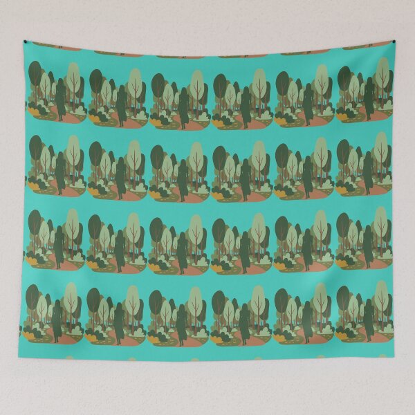 Item preview, Walking Alone in the Forest - Minimalist Nature Illustration. designed and sold by LunaPrintCo.