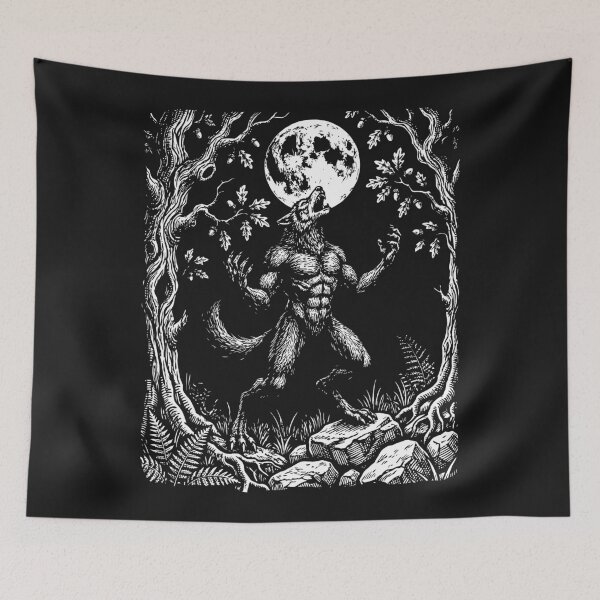 Item preview, Werewolf Full Moon Forest Vintage Beast Folklore  designed and sold by Y-Vibes.