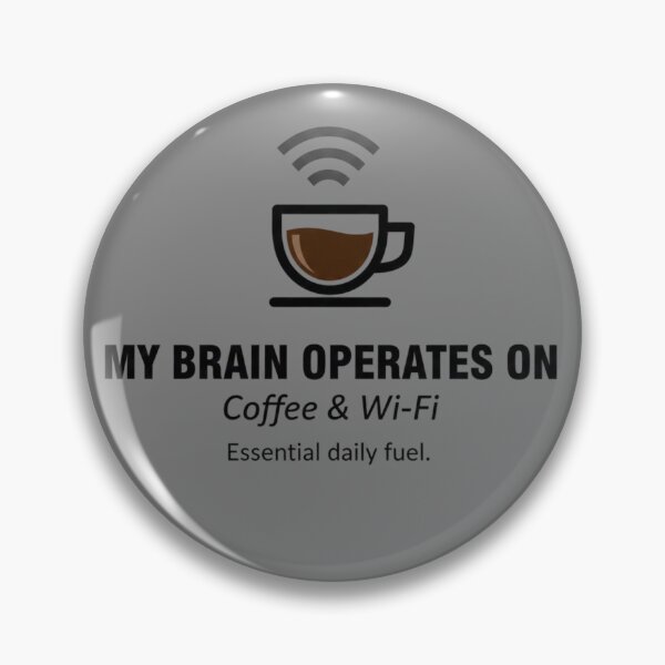 Artikelvorschau, Mein Gehirn braucht Kaffee und WLAN als unverzichtbaren Treibstoff. entworfen und verkauft von BlissHalo.