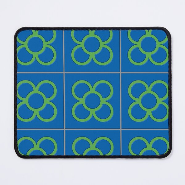 Item preview, Barcelona flower tiles in blue and green designed and sold by ChimaHome.