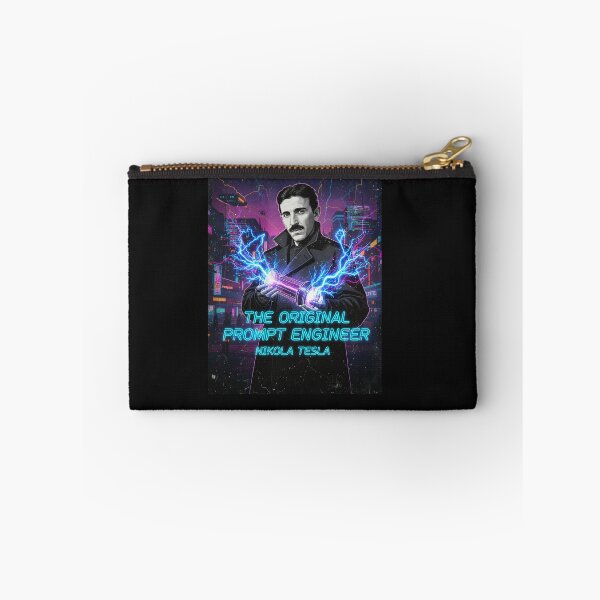 Item preview, Nikola Tesla Cyberpunk - The Original Prompt Engineer - Retro Future AI Art designed and sold by LIVE_FREE.