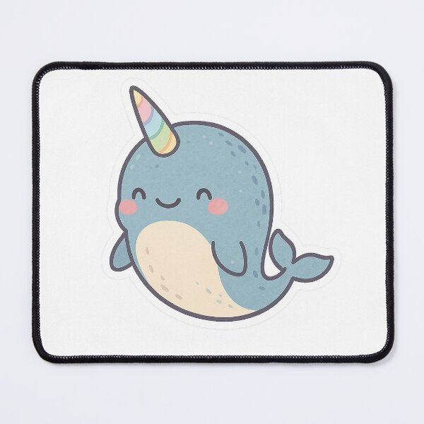 Item preview, Aesthetic Relaxed Narwhal Sticker designed and sold by StickMint.