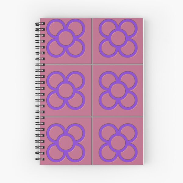 Item preview, Barcelona flower tiles in pink and purple designed and sold by ChimaHome.